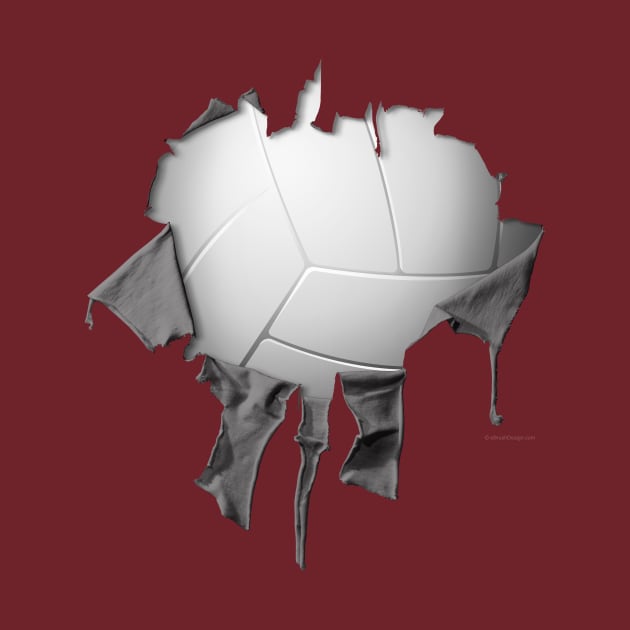 Shredded, Ripped and Torn Volleyball by eBrushDesign