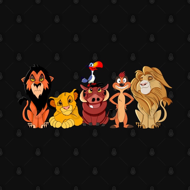 Cute set The Lion King character, Timone and Pumba, Simba, Mofasa by PrimeStore