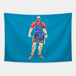 Overwatch Soldier 76 as Grillmaster 76 Tapestry