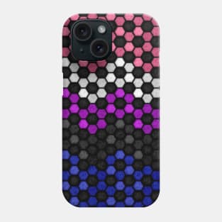 Seamless Football Pattern in Gender Fluid Pride Flag Colors Phone Case