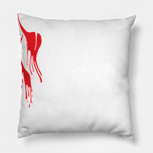 Red Drip Pillow
