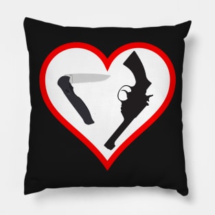 Knife and Gun Lover Pillow