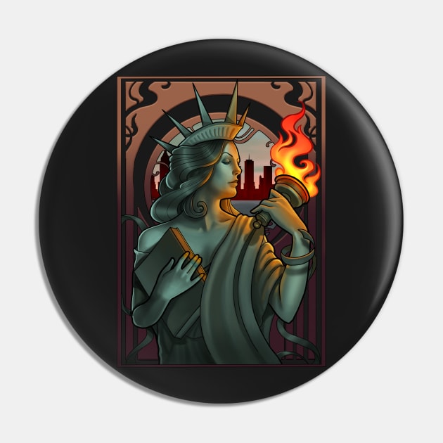 Halo Lady Liberty Pin by fallynchyld