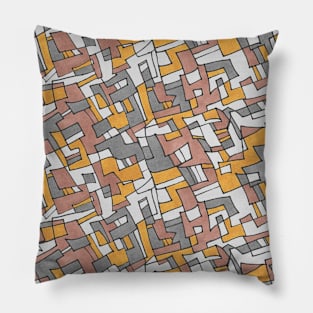Overlapping Squares Pattern Pillow