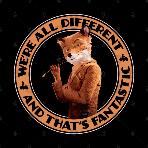 Fantastic Mr Fox - We're all Different by Barn Shirt USA