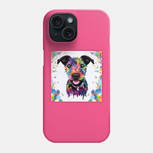 Patterdale Terrier Portrait Painting Art Phone Case