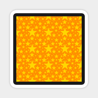 Stars orange pattern Magnet