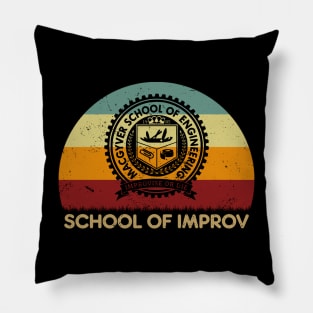 Retro Sunset - MacGyver School of Engineering Pillow
