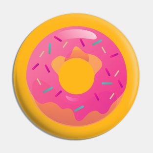 Sweet Pink Donut Pastry with Sprinkles Pin