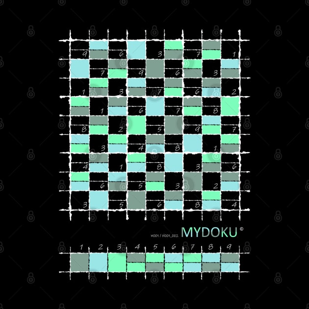 Mydoku_W001_H001_002_F: Sudoku, Sudoku coloring, logic, logic puzzle, holiday puzzle, fun, away from screen by Mydoku