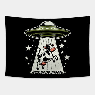 Alien Abduction Of Cow Tapestry