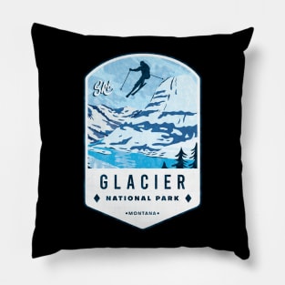 Ski Glacier National Park Montana Pillow