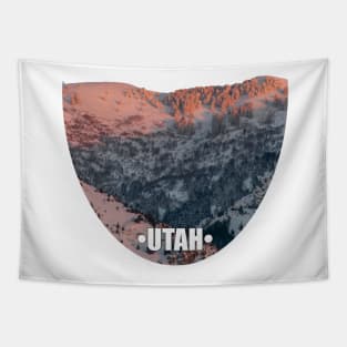 Utah Mountain Sillouette Tapestry