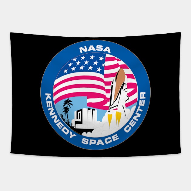 Kennedy Space Center NASA logo Tapestry by jutulen