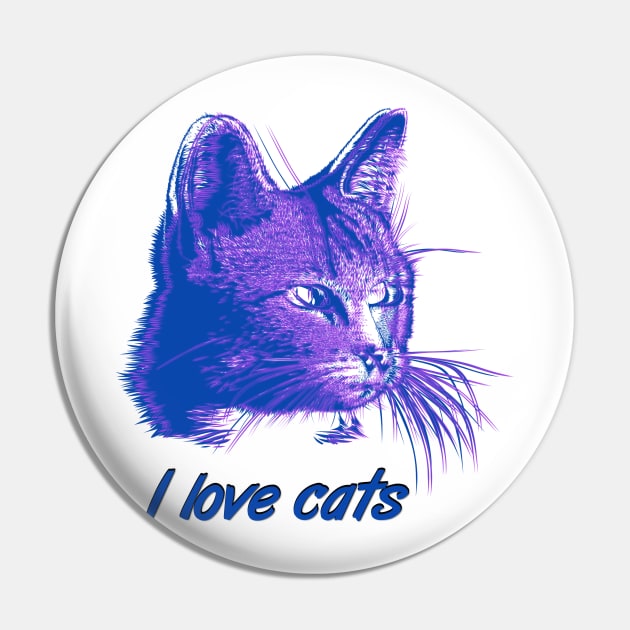 I like cats Pin by hcreativeart