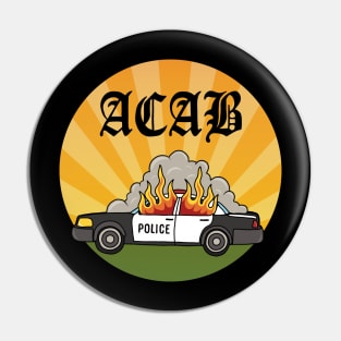 Burning cop car Pin