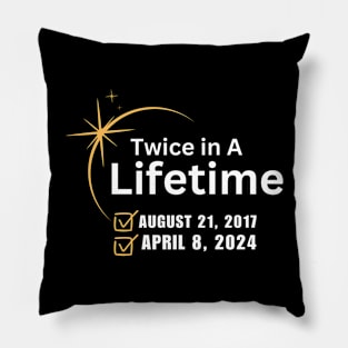 Solar Eclipse Skeleton April 8th 2024 Pillow