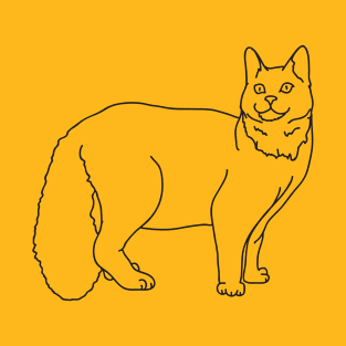 Pencil sketch of a Cat T-Shirt
