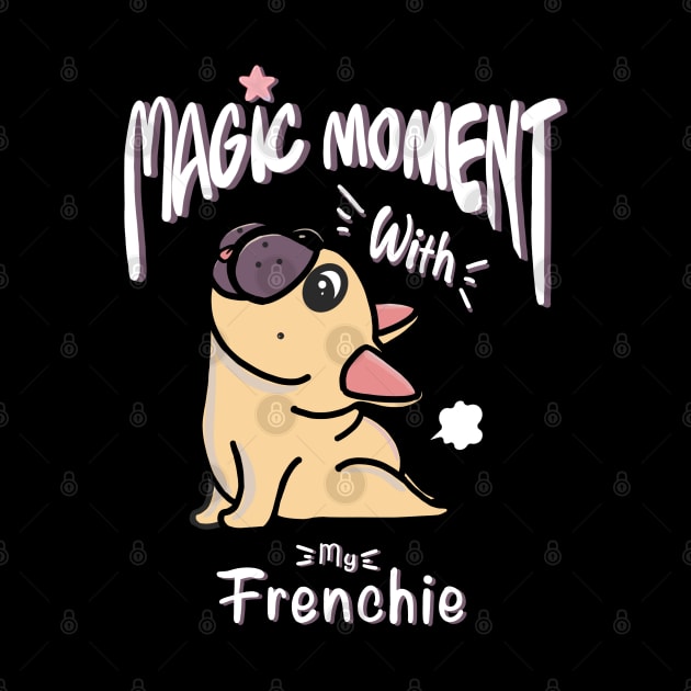 French bulldog yoga pose and fart magic moment by Collagedream