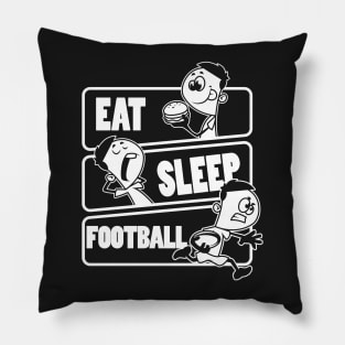 Eat Sleep Football - American Foot ballplayer Gift design Pillow