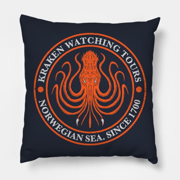 Kraken Tours Pillow by nickbeta