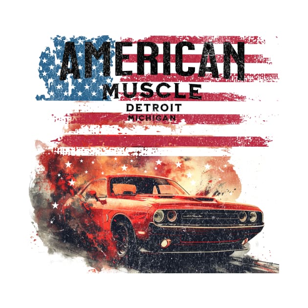 American Muscle -Detroit tee by StickShiftkitty