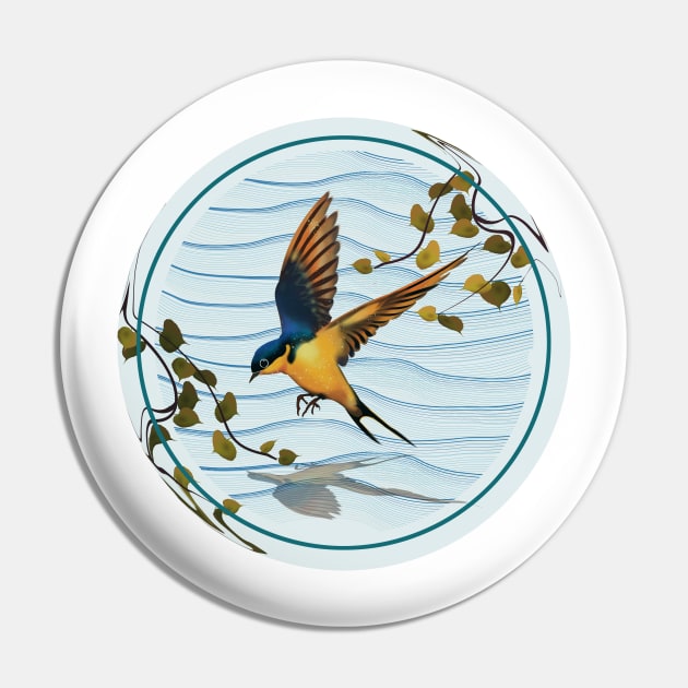 swallow bird creek retro Pin by Brash Ideas