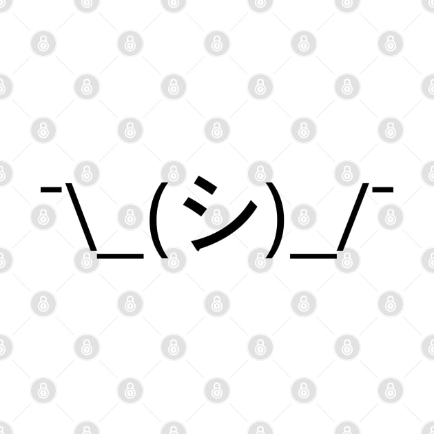 Oops Shrug Emoticon ¯\_(シ)_/¯ Japanese Kaomoji by tinybiscuits