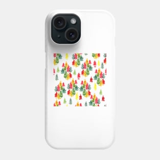 Watercolor Christmas trees Phone Case