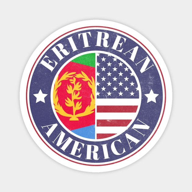 Proud Eritrean-American Badge - Eritrea Flag Magnet by Yesteeyear