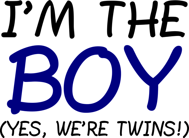 I'm The Boy, Yes We're Twins Kids T-Shirt by PeppermintClover