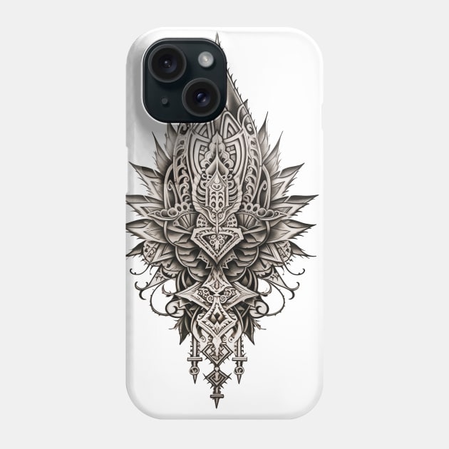 Thai Tattoo 1: Thai Sak Yant Tattoo Design Phone Case by Puff Sumo