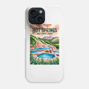 Hot Springs National Park Watercolor Poster Phone Case