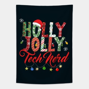 Holly Jolly Tech Nerd Tapestry