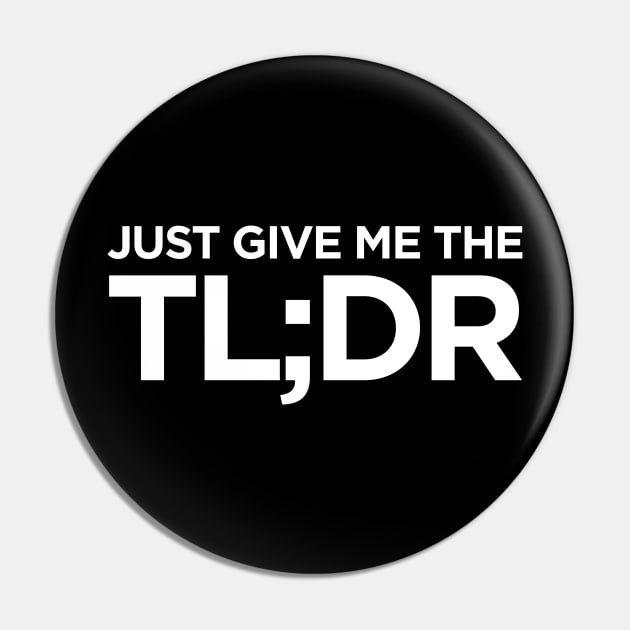 Just give me the TL;DR Pin by jamboi