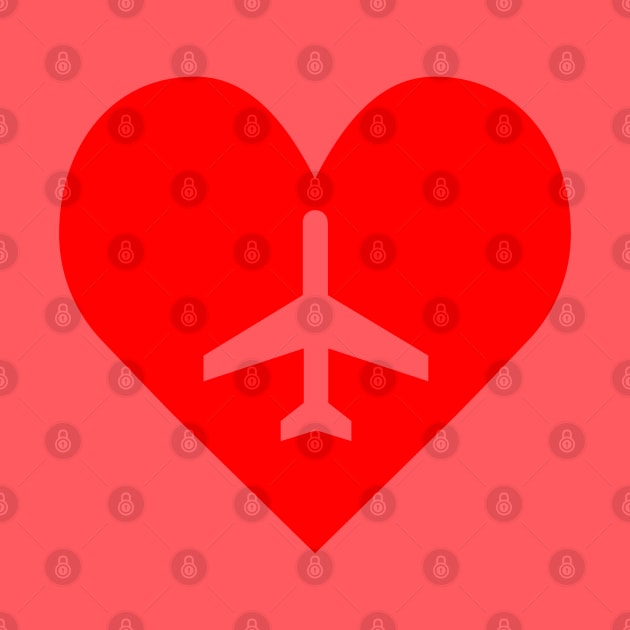Airport/Airplane Symbol Heart by Vidision Avgeek