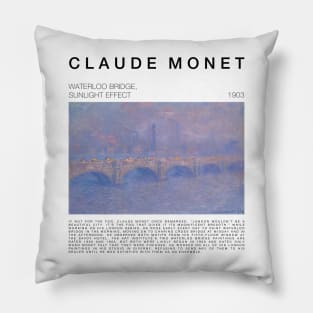 Claude Monet - Waterloo Bridge Pillow