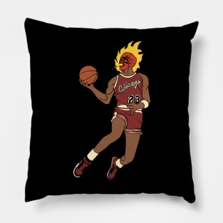 the legend on fire Pillow