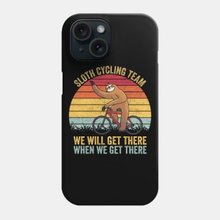 Sloth Cycling Team - We will get there when we get there Vintage Phone Case