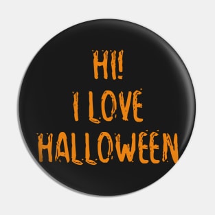 I Love Halloween Pin