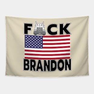 F-CK BRANDON FREEDOM CONVOY - TRUCKERS FOR FREEDOM - USA FREEDOM CONVOY 2022 TRUCKERS BLACK LETTERS Tapestry