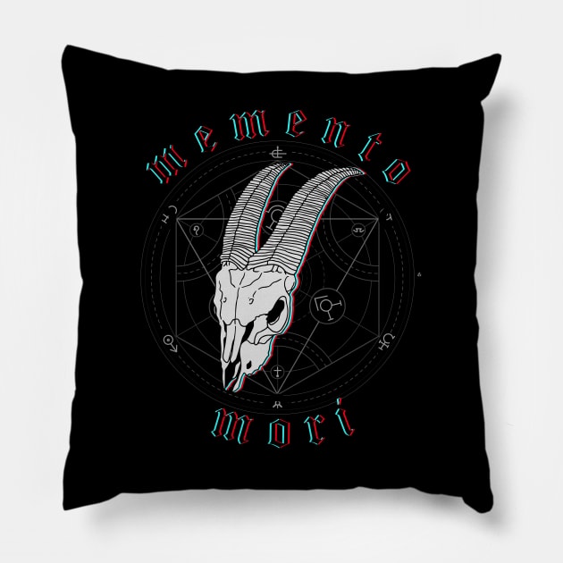 Memento Mori Pillow by jessycroft