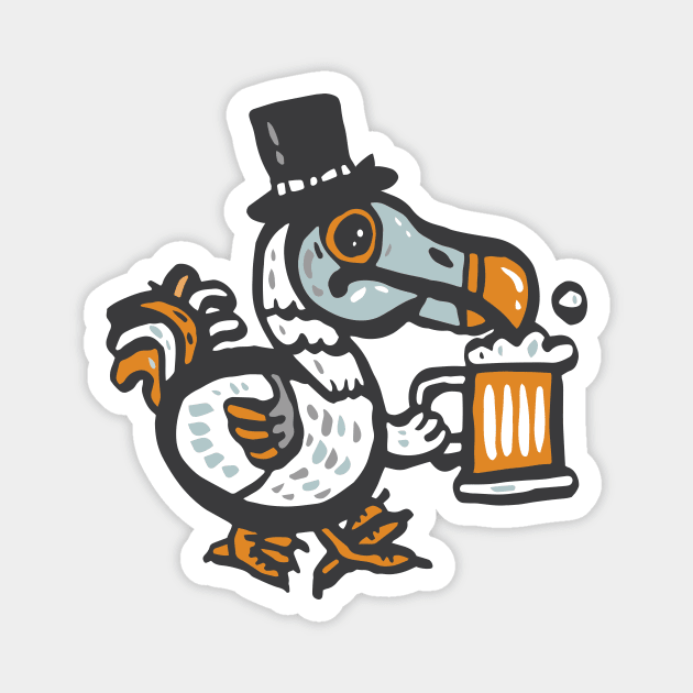 Dodo with beer Magnet by nokhookdesign