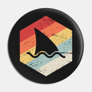 Retro Vintage Shark Fin Icon Pin