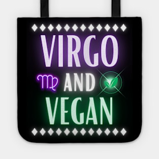 Virgo and Vegan Retro Style Neon Tote