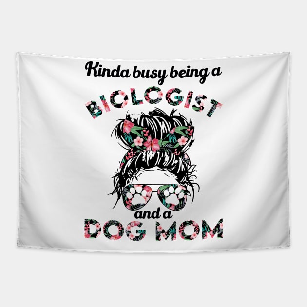 Biologist woman and dog mom . Perfect present for mother dad friend him or her Tapestry by SerenityByAlex