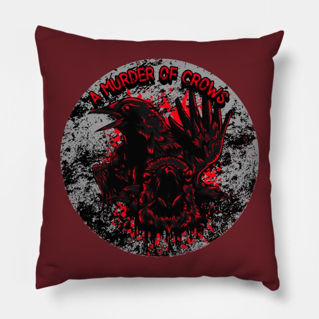 A Murder of Crows Graphic Pillow by CTJFDesigns