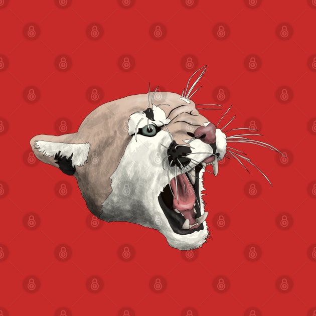 Snarling Mountain Lion by Kristal Stittle