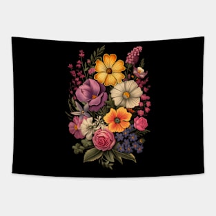 Vintage Flowers Tapestry