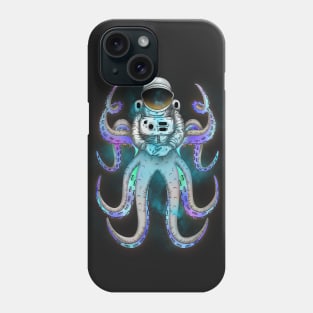 astronaut art octopus Phone Case